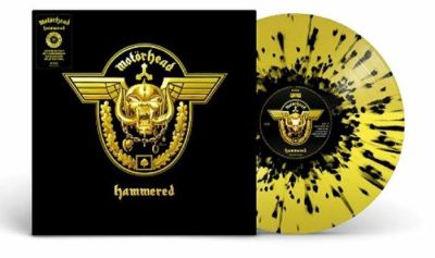 Motörhead - Hammered - LP (Gul/Sort Splatter Vinyl)