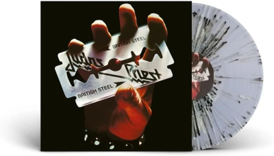 Judas Priest - British Steel - LP (NAD 2024 Grå / Sort / Hvid Splatter Vinyl)