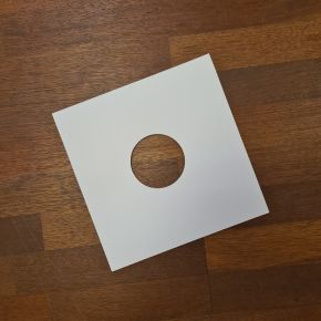 10inch Die-Cut Papcover/Sleeve m. labelhjul, hvid - 10inch Die-Cut Papcover/Sleeve m. labelhjul, hvid