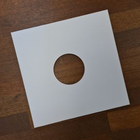 12inch Die-Cut Papcover, hvid - 12inch Die-Cut Papcover/Sleeve m. labelhjul, hvid