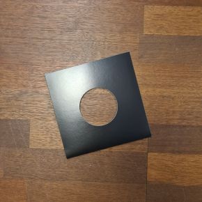 7inch Die-Cut Papcover/Sleeve m. labelhjul, sort - 7inch Die-Cut Papcover/Sleeve m. labelhjul, sort