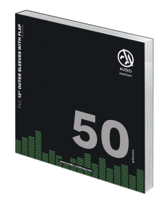 Audio Anatomy - 12inch PVC med Flap Sleeve - Pakke af 50 stk.